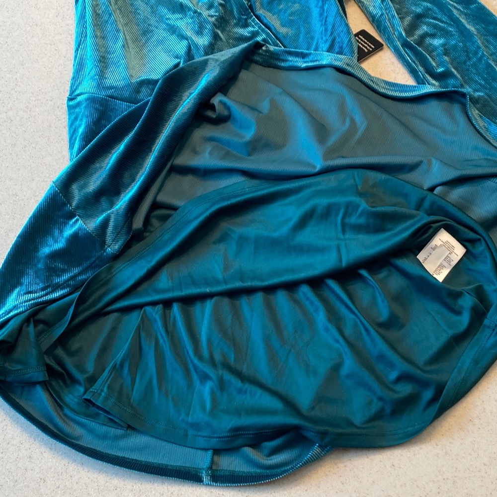 Express Deep Teal Long Sleeve Dress Women Size S/P - Picture 11 of 13